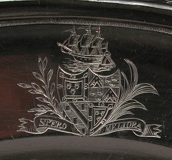Plate from a table service owned by Chancellor Robert R. Livingston of New York, Jacques-Nicolas Roettiers (1736–1788, master 1765, retired 1777), Silver, French, Paris