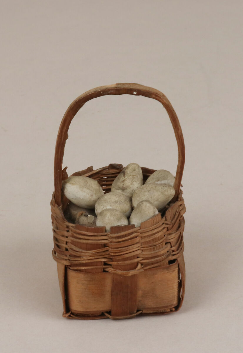 Basket of eggs, Wicker, Italian, Naples