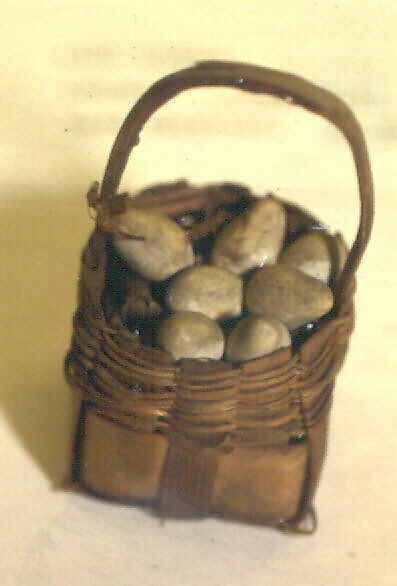 Basket of eggs, Wicker, Italian, Naples 