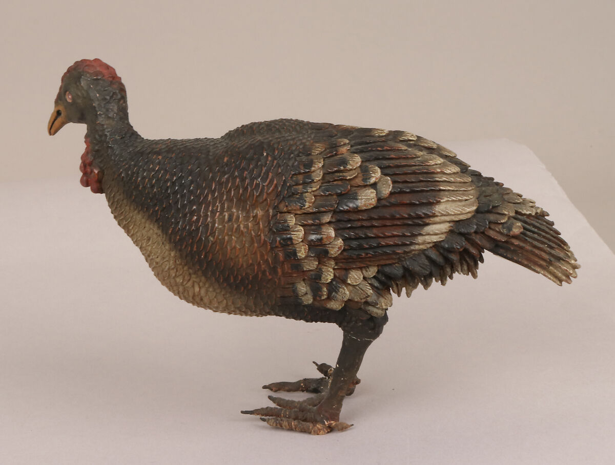 Fowl, Polychromed terracotta, Italian, Naples