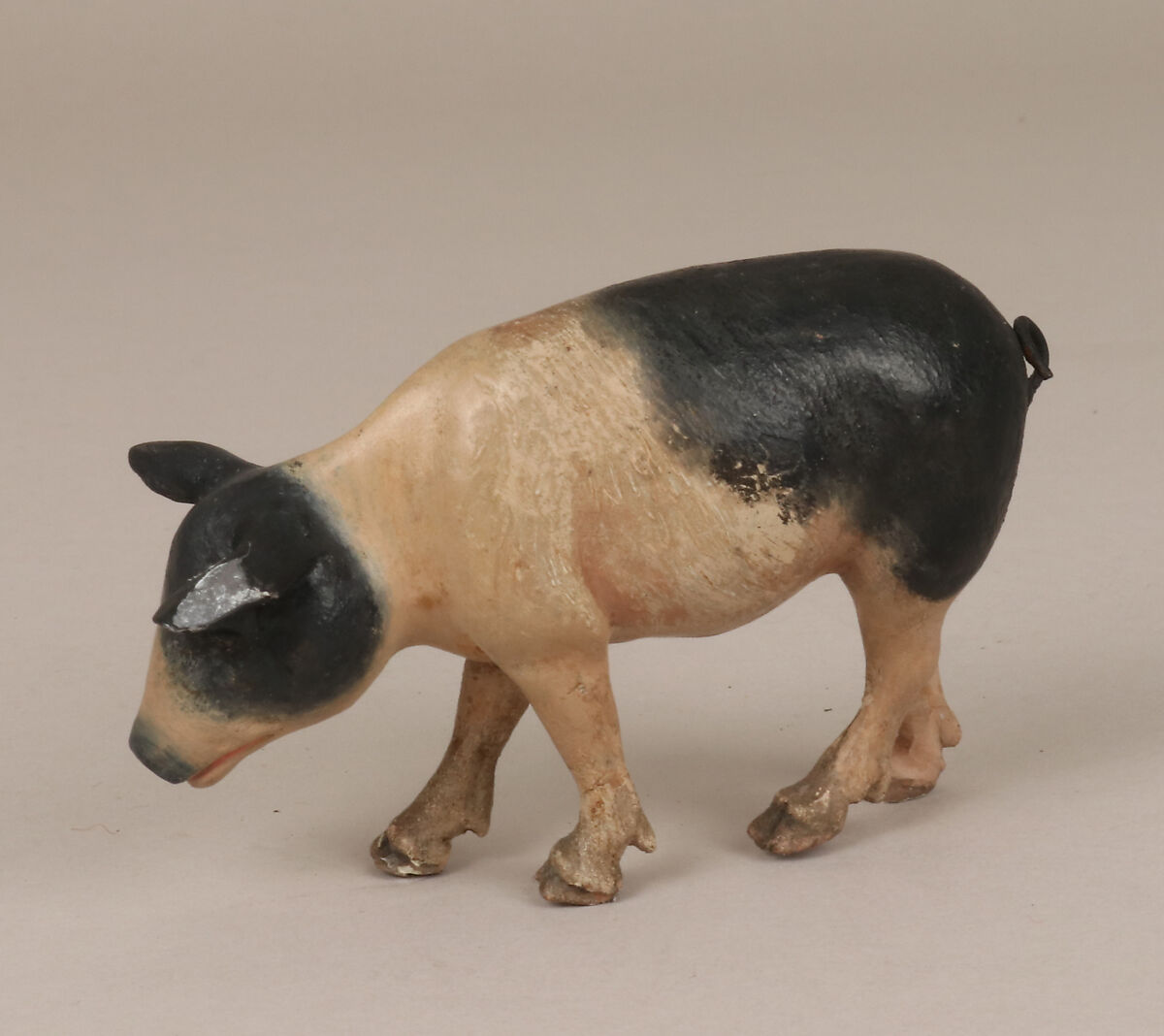 Pig, Polychromed terracotta, Italian, Naples
