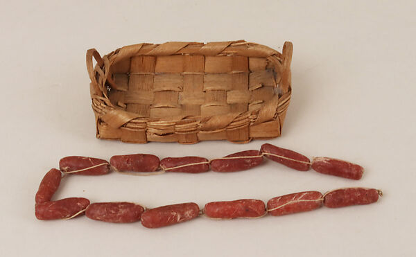 Sausage in basket, Wicker, wax, Italian, Naples