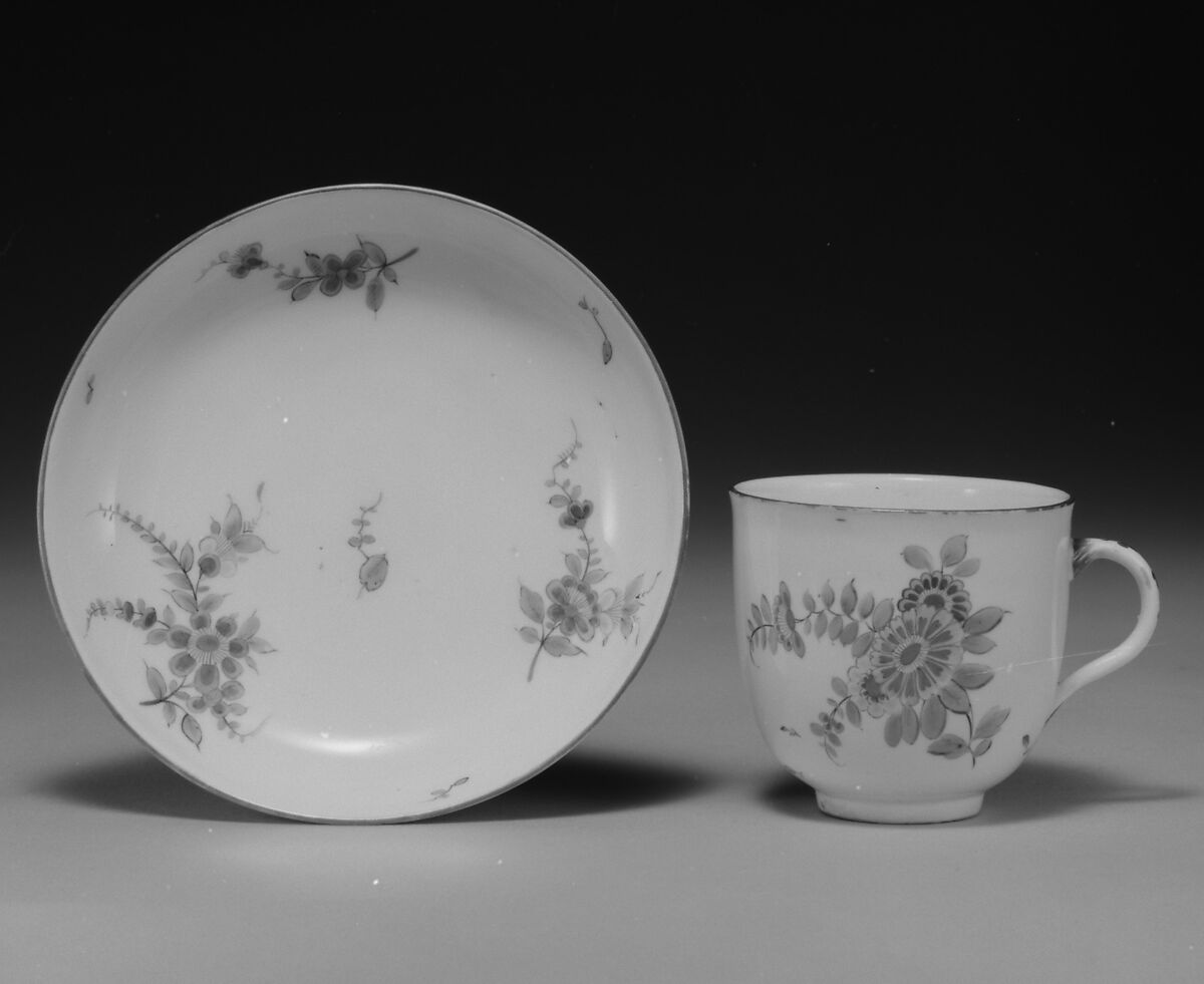 Cup and saucer, Frankenthal Porcelain Manufactory (German), Hard-paste porcelain, German, Frankenthal 