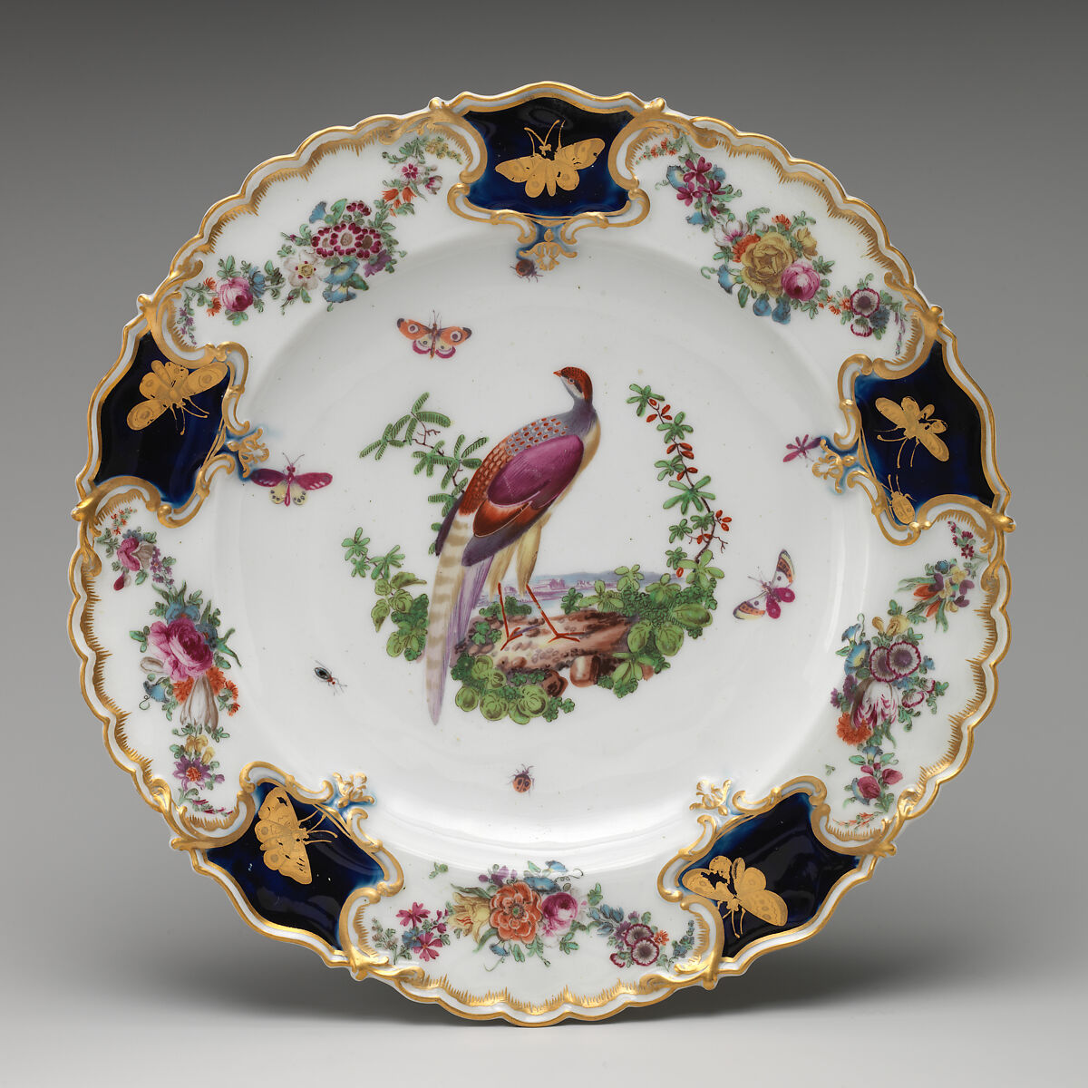 Plate, Chelsea Porcelain Manufactory (British, 1745–1784, Gold Anchor Period, 1759–69), Soft-paste porcelain, British, Chelsea 