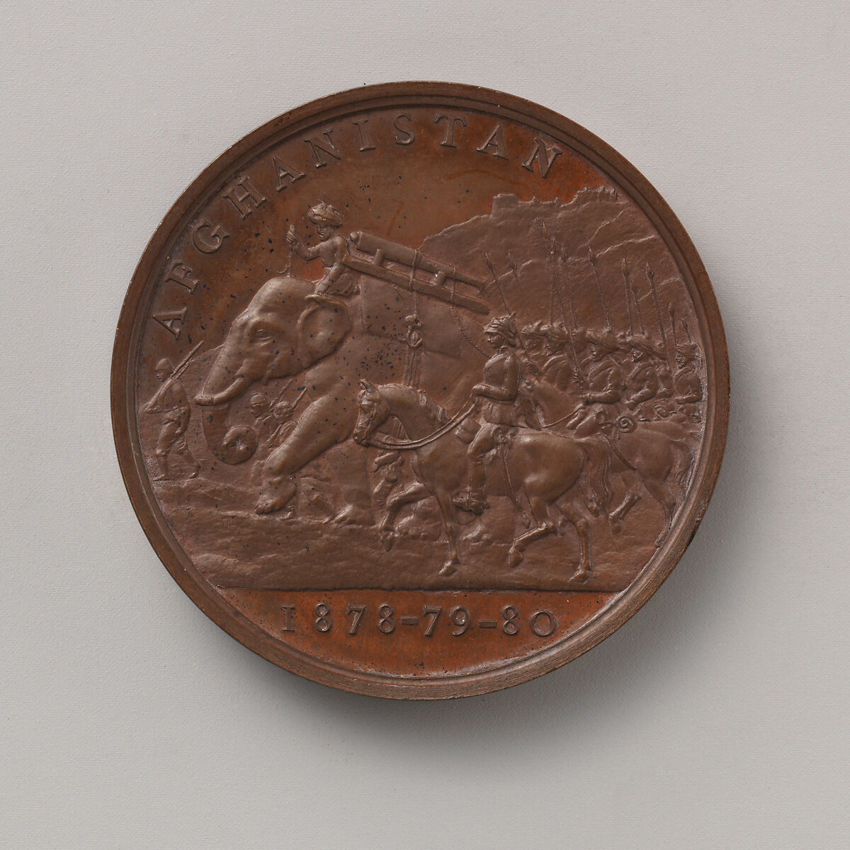The Afghanistan Medal, for the Campaigns of 1878–80, Medalist: possibly Leonard Charles Wyon (British, London 1826–1891 London), Bronze, British