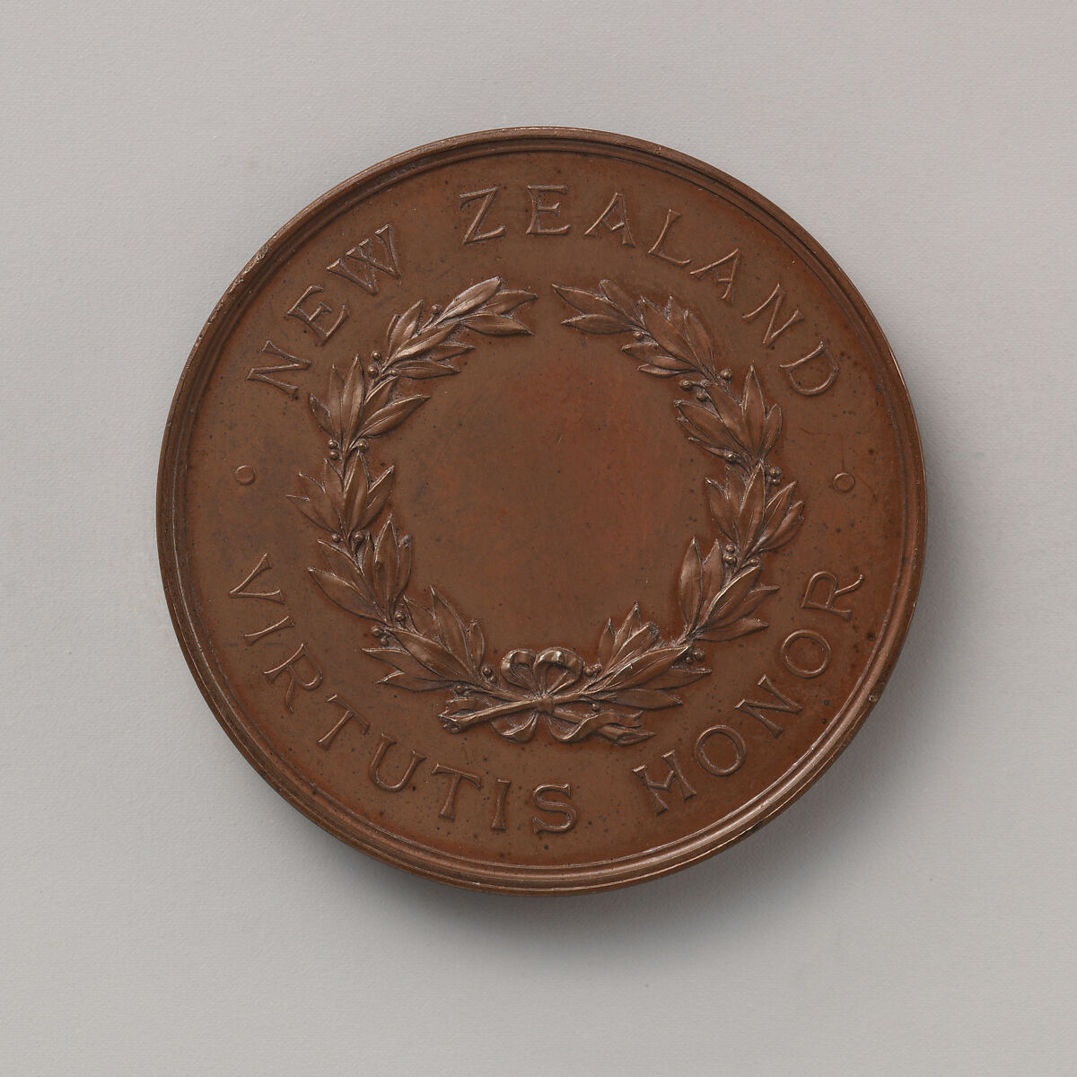The New Zealand Medal, granted by Queen Victoria, after 1866, to commemorate the campaigns of 1845–1847 and 1860–1866, Medalist: Joseph Edgar Boehm (British (born Austria), Vienna 1834–1890 London), Bronze, British