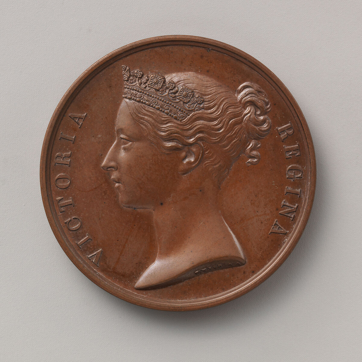 The Burmah Medal (1852–55), granted by the government of India, and now generally known as the Indian Medal, Medalist (obverse): William Wyon (British, Birmingham 1795–1851 Brighton), Bronze, British 