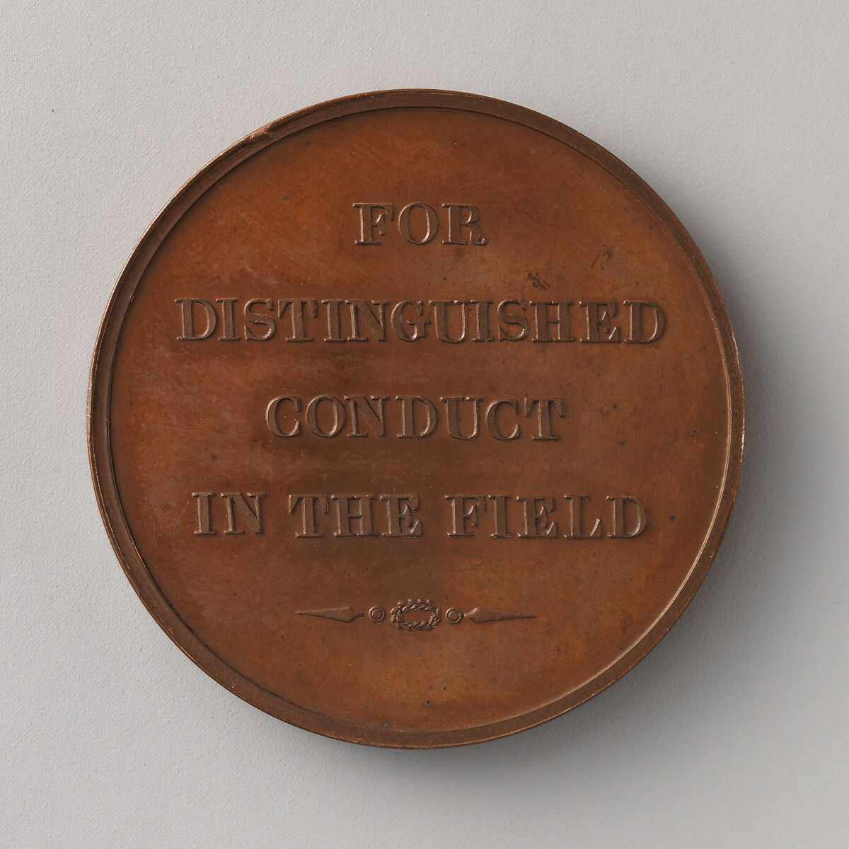 Distinguished Conduct Medal, granted by Queen Victoria, 1854, Medalist: Benedetto Pistrucci (Italian, 1783–1855, active England), Bronze, British