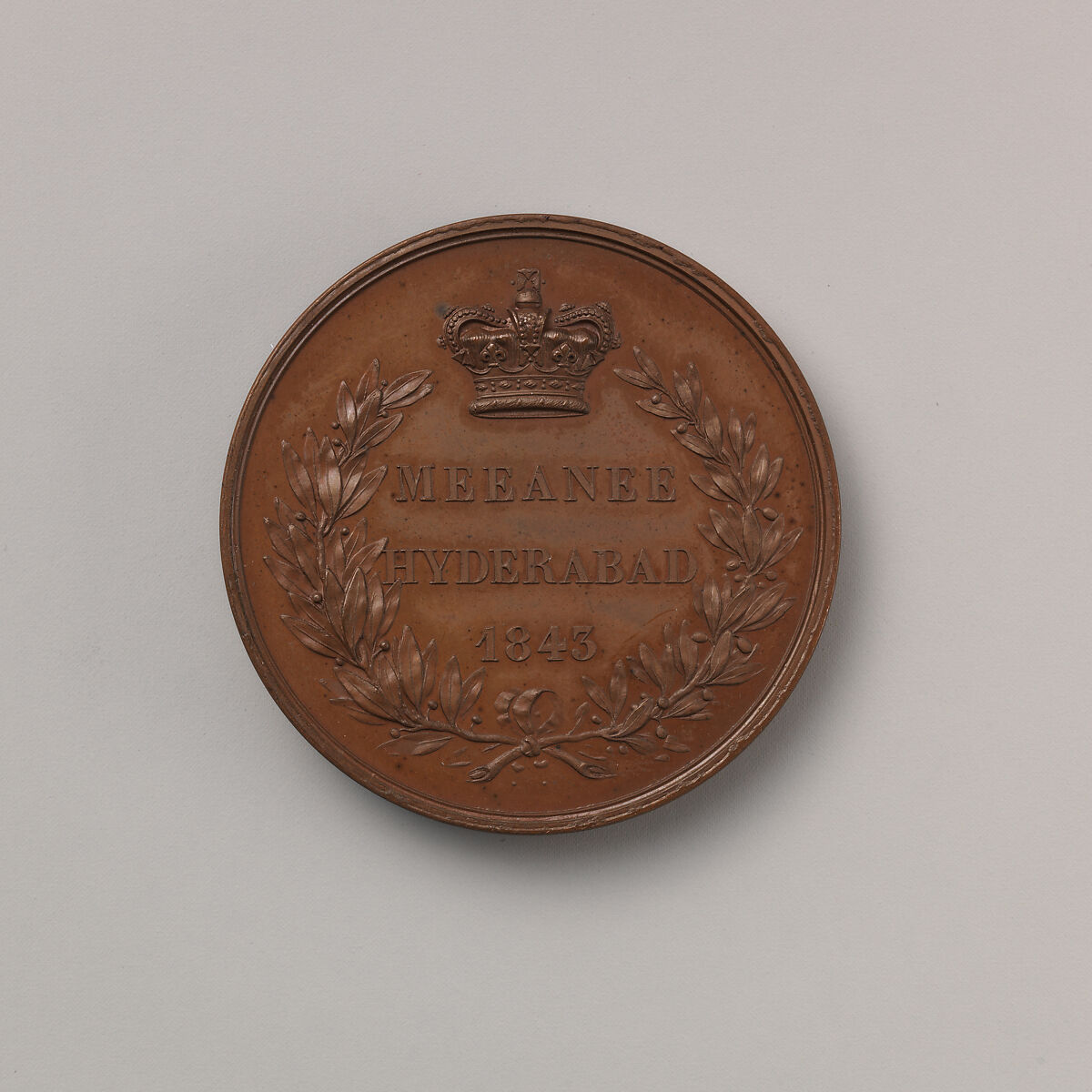 The Scinde Medal, Medalist: William Wyon (British, Birmingham 1795–1851 Brighton), Bronze, British