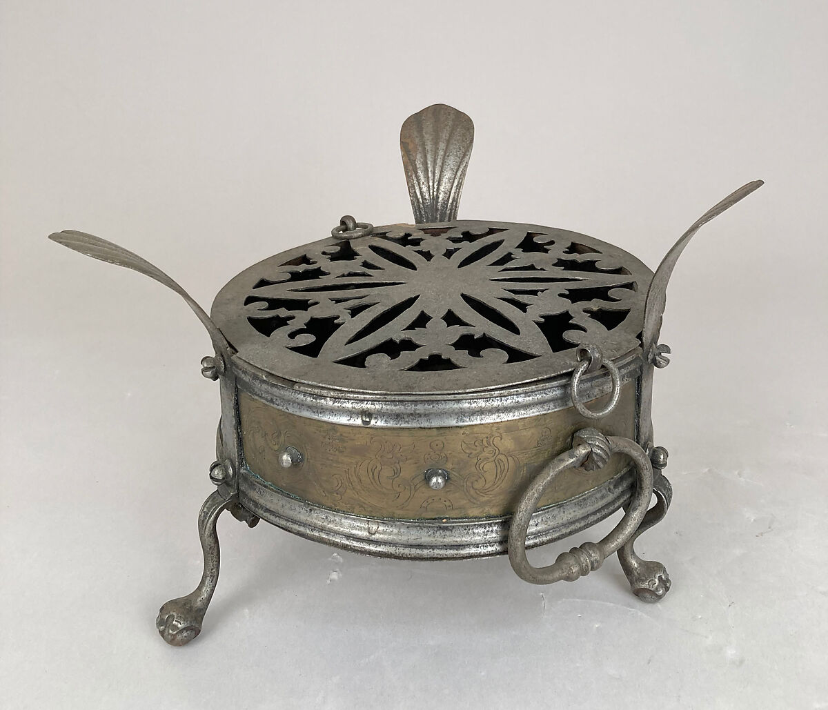 Brazier, Iron, brass, possibly Italian 