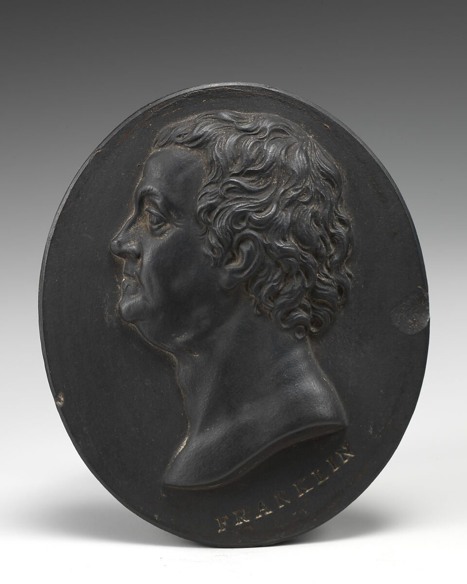 Benjamin Franklin (1706–1790), Wedgwood and Bentley (British, Etruria, Staffordshire, 1769–1780), Black basalt, British, Etruria, Staffordshire 