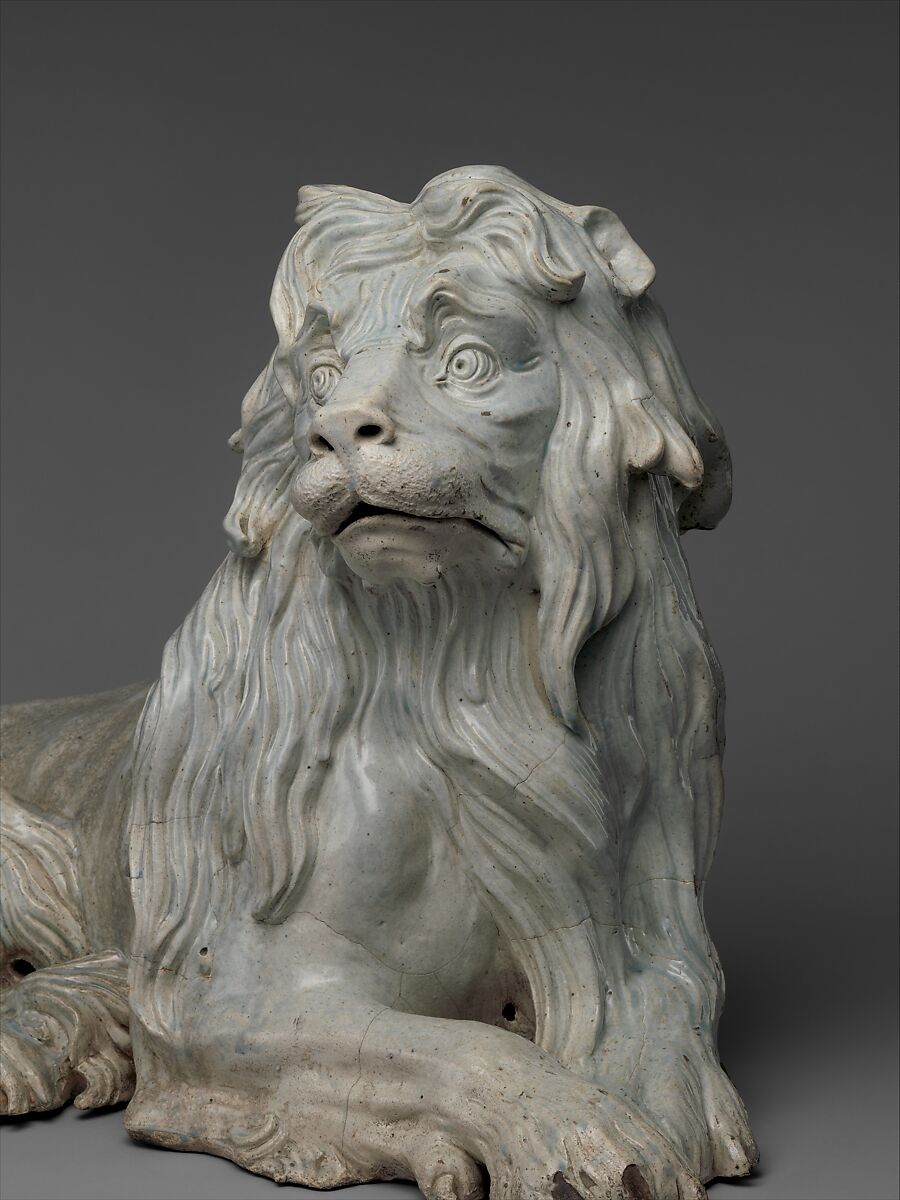 Lion (one of a pair), Johann Gottlieb Kirchner (German, Merseburg 1706–after 1738 Berlin, active at Meissen 1727–28 and 1731–33), Hard-paste porcelain, German, Meissen
