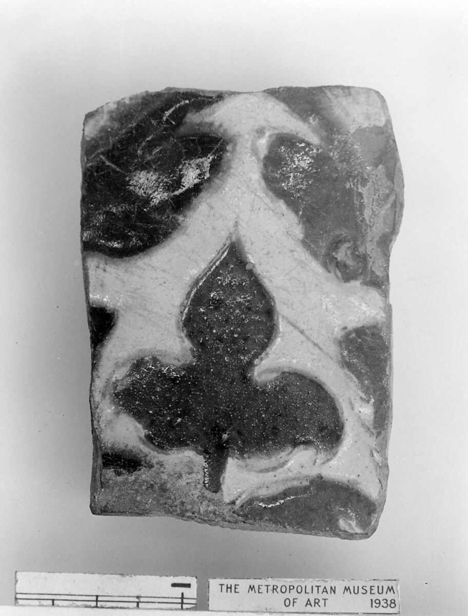 Tile fragment, Tin-glazed earthenware, Spanish, Toledo
