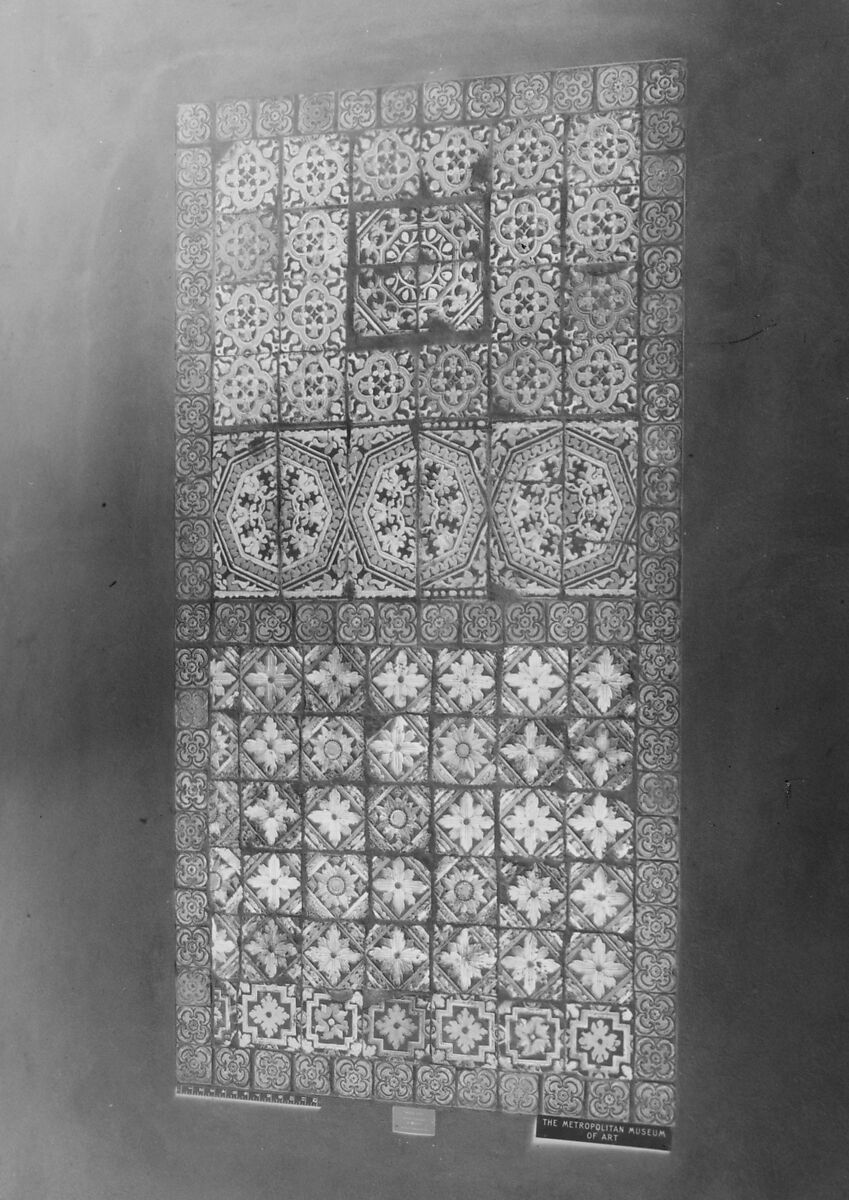 Panel of tiles, Tin-glazed earthenware, Spanish, Seville