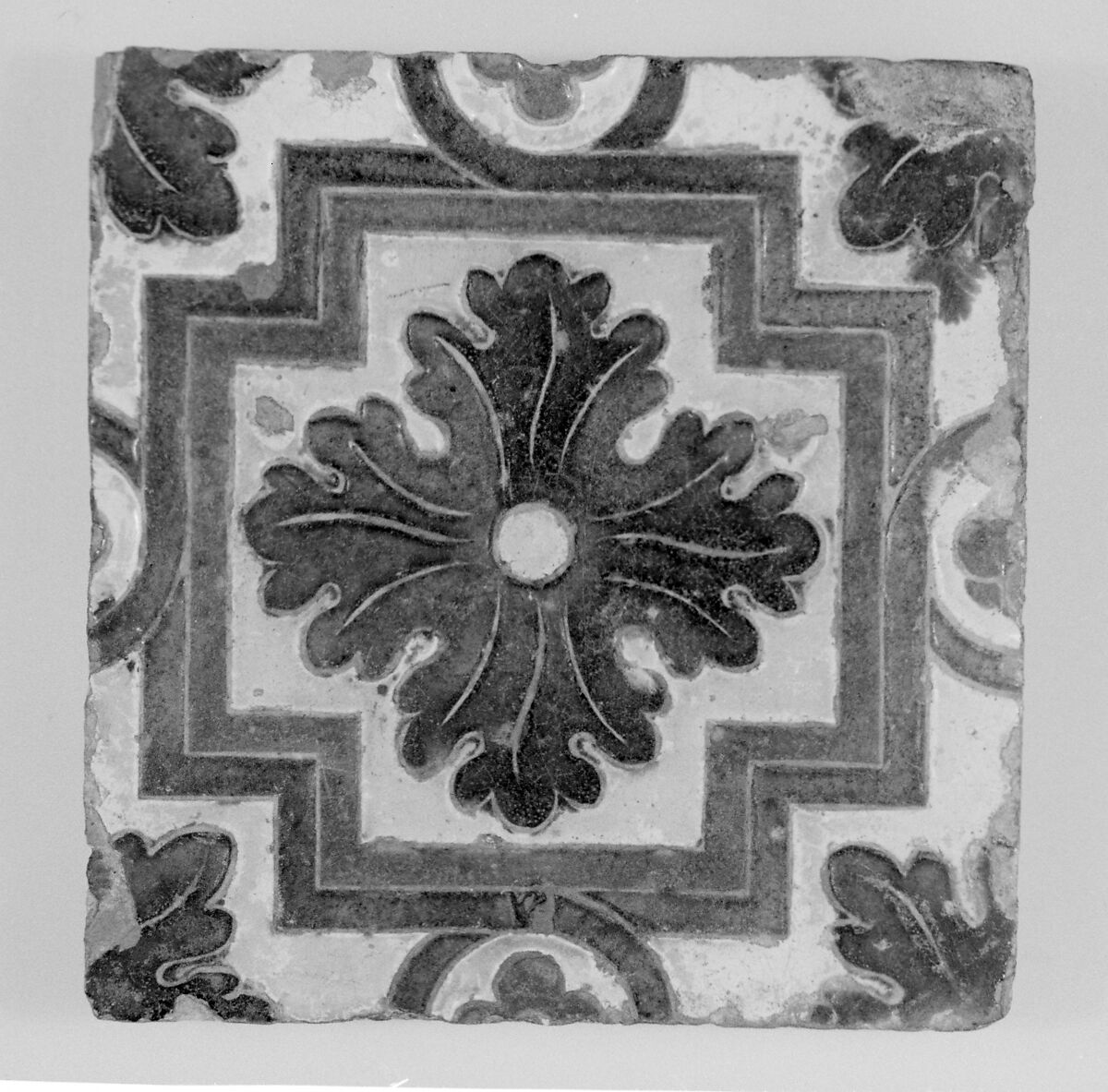 Wall tile, Tin-glazed earthenware, Spanish, Seville 