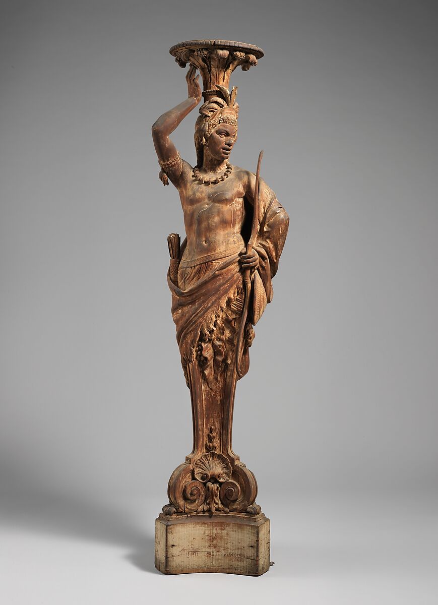 Candlestand (Torchère), Carved beechwood, possibly German, Dresden 
