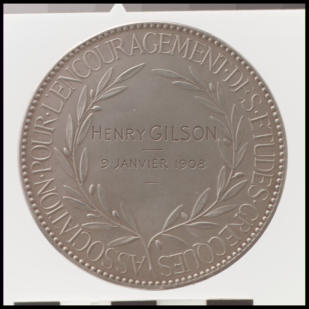Association for the Encouragement of Greek Studies, Medalist: Jules-Clément Chaplain (French, Mortagne, Orne 1839–1909 Paris), Silver, French