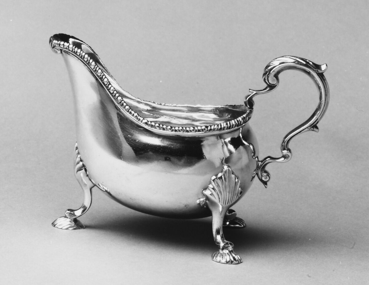 Pair of gravyboats, John Kentesber (entered 1757), Silver, British, London