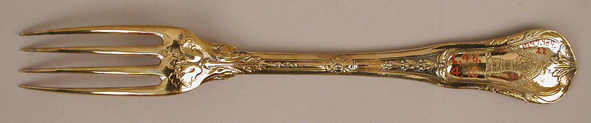 Fork, Silver gilt, French, Paris