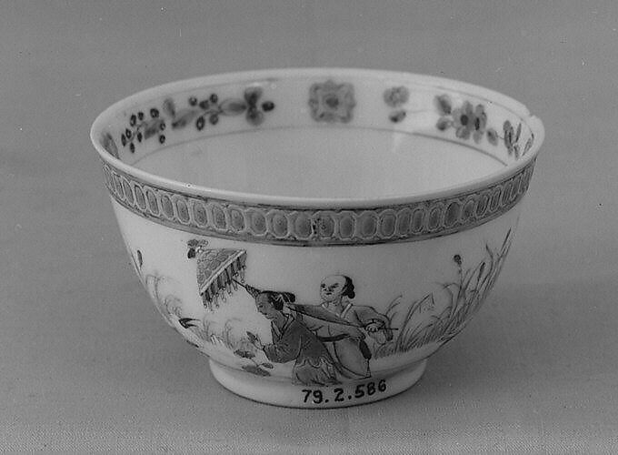 Teabowl, After a design by Cornelis Pronk (Dutch, Amsterdam 1691–1759 Amsterdam), Hard-paste porcelain, Chinese, for Dutch market 