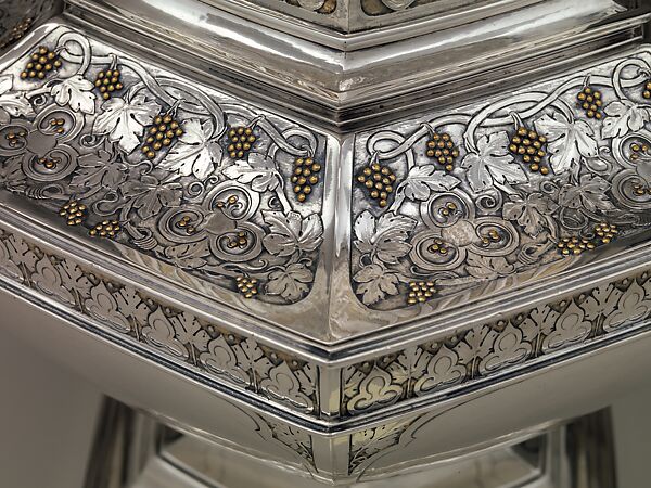 Vase, Arthur J. Stone (1847–1938), silver and gold, American