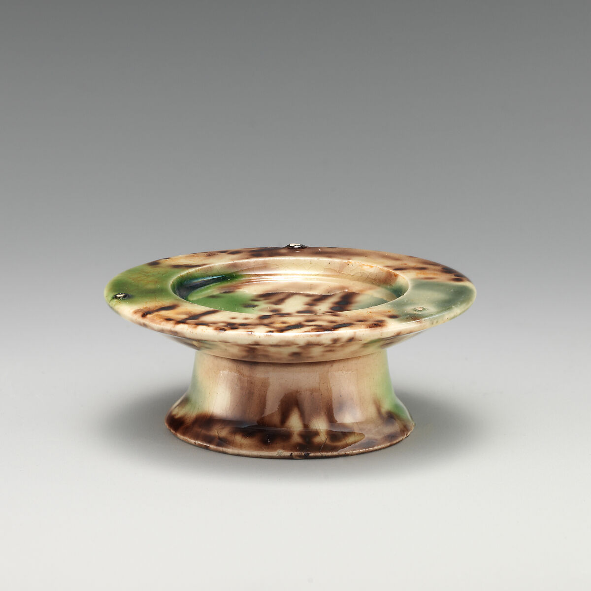 Miniature tazza, Style of Whieldon type, Lead-glazed earthenware, British, Staffordshire 