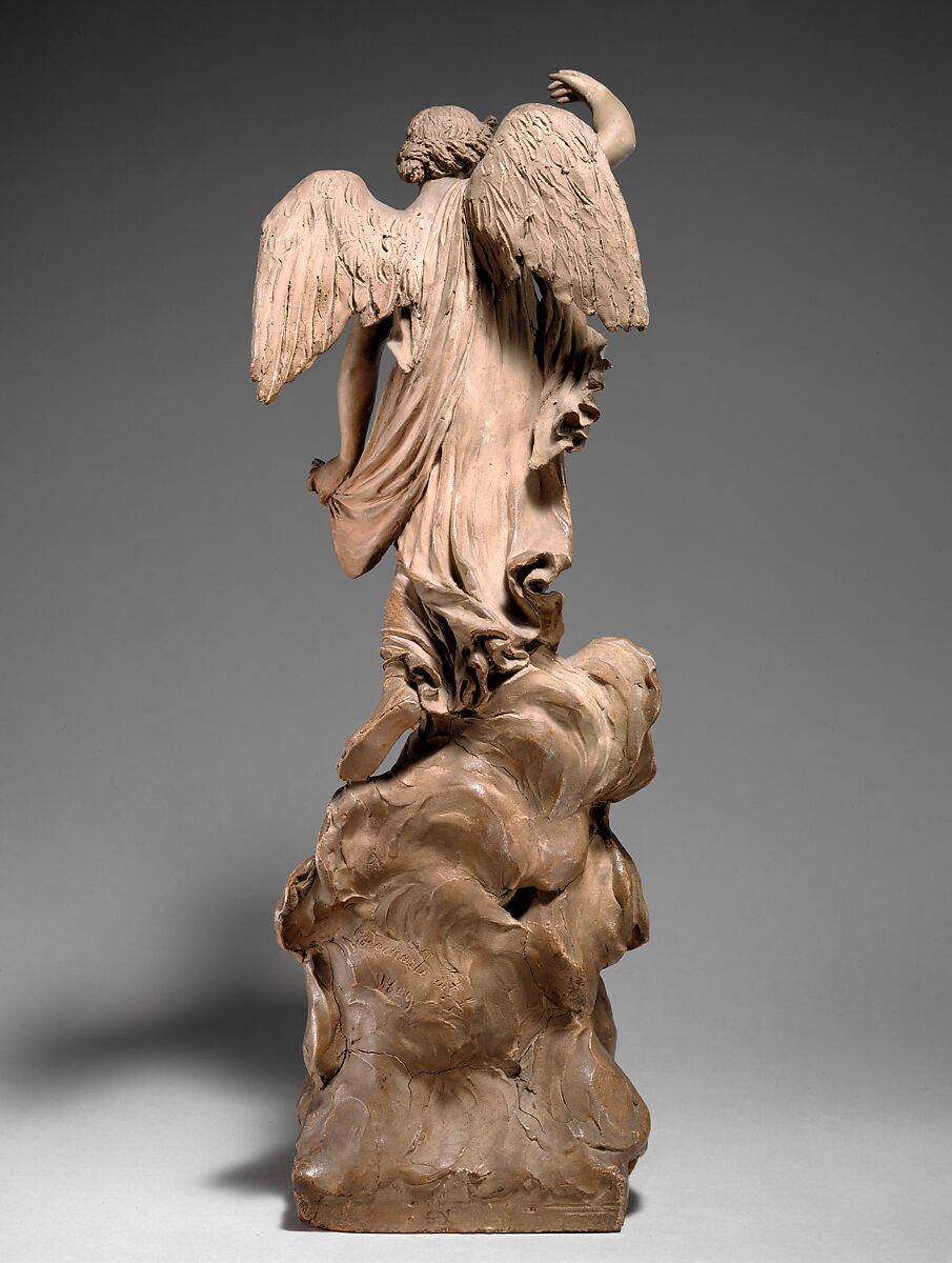 Victory Alighting on Earth, Gilles-Lambert Godecharle (Brussels, Belgium 1750–1835 Brussels, Belgium), Terracotta, Belgian, Brussels