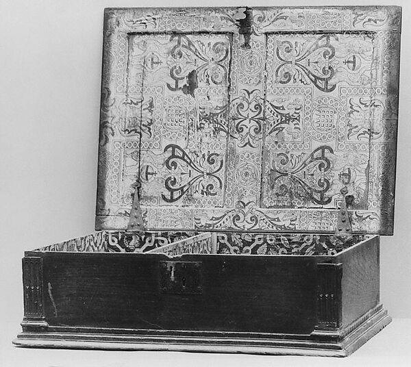 Bible Box, Oak, iron, paper 