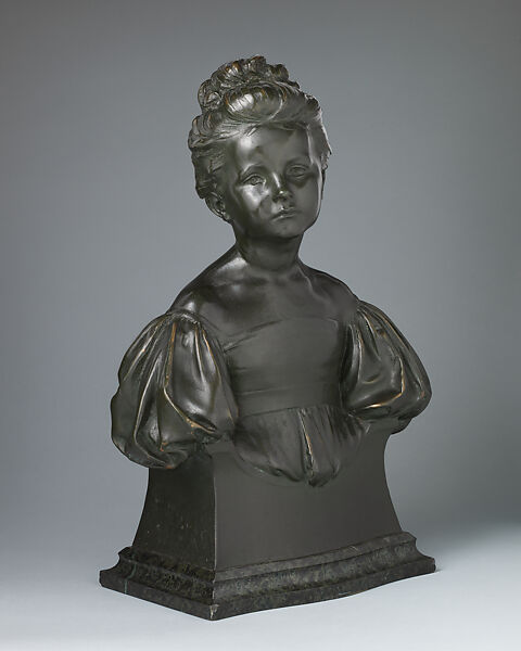 The Age of Innocence, Alfred Drury (British, London 1856–1944 Wimbledon, Surrey), Bronze on green marble base, British