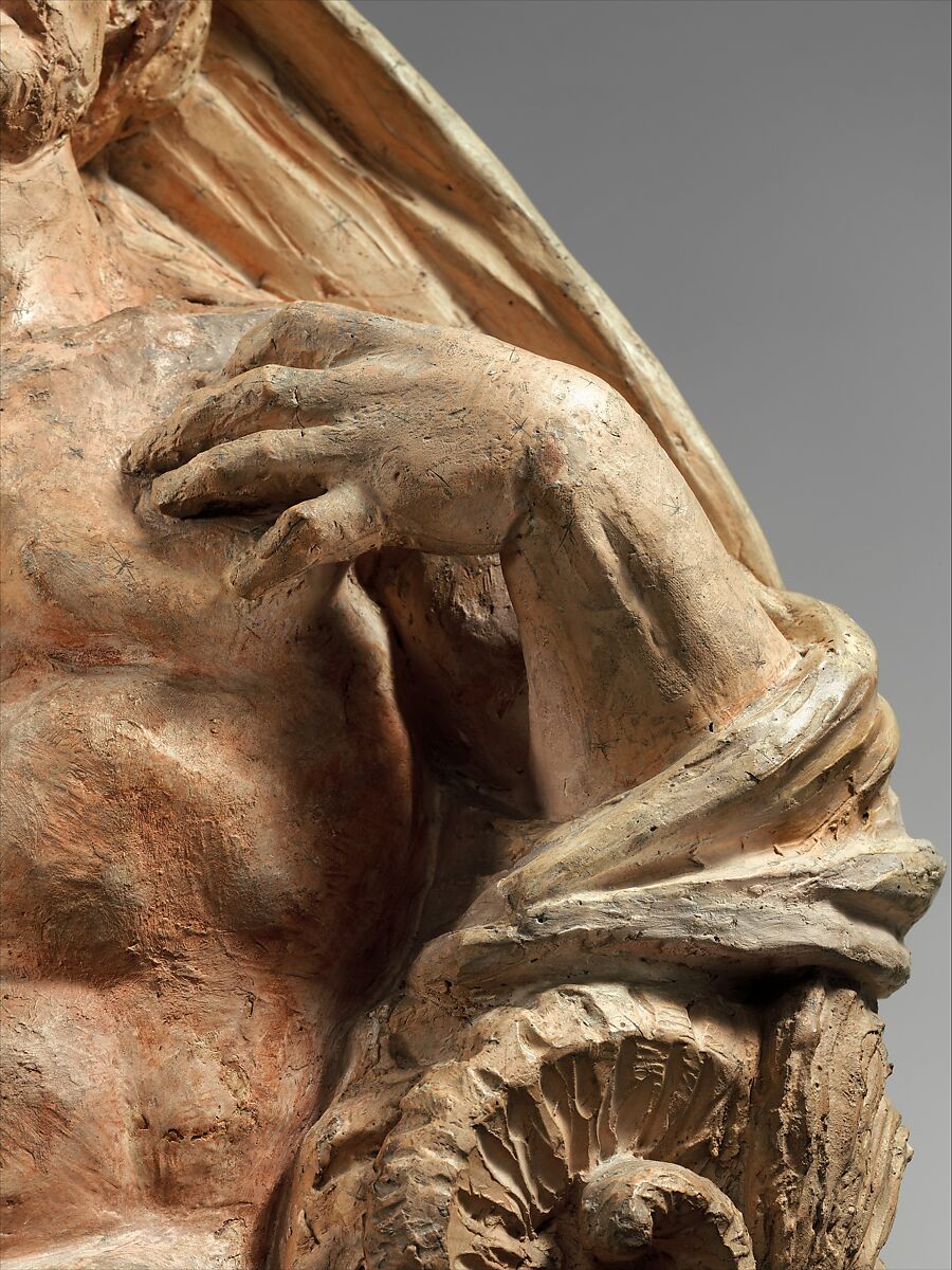 Jupiter and the Sphinx, Auguste Préault (French, Paris 1809–1879 Paris), Tinted plaster, French, Paris