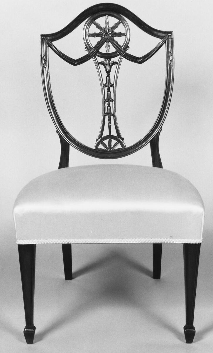 Miniature side chairs (part of a set), Pierre-Eloi Langlois (1738–1805, master 1774), Mahogany veneer on beechwood, French 