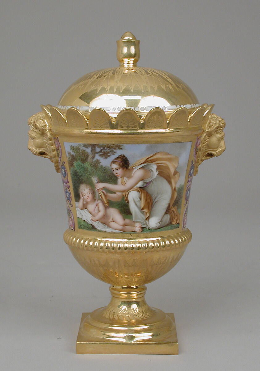 Sugar bowl with cover, part of Breakfast Service (déjeuner), Sèvres Manufactory (French, 1740–present), Hard-paste porcelain, French, Sèvres 