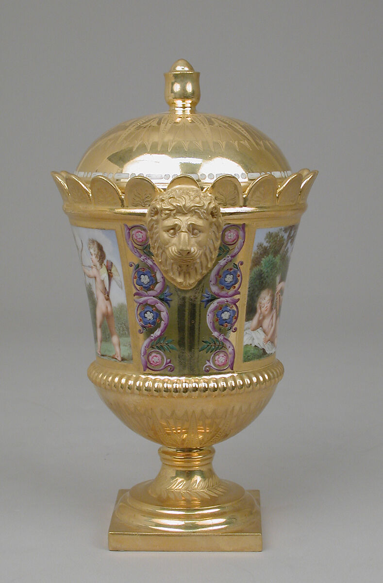 Sugar bowl with cover, part of Breakfast Service (déjeuner), Sèvres Manufactory (French, 1740–present), Hard-paste porcelain, French, Sèvres