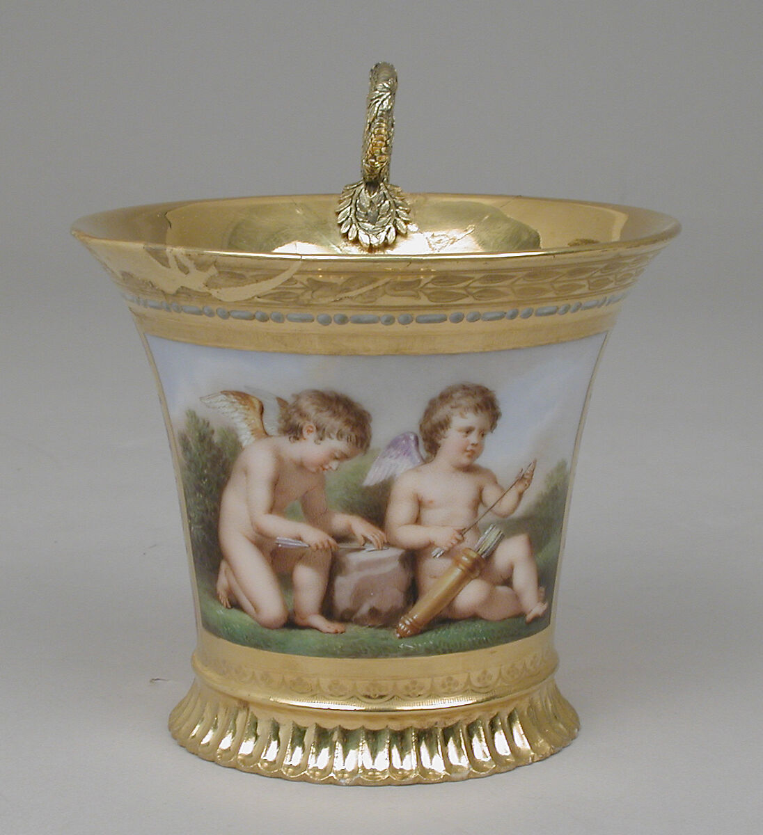 Cup (tasse Jasmin), part of Breakfast Service (déjeuner), Sèvres Manufactory (French, 1740–present), Hard-paste porcelain, silver gilt, French, Sèvres 