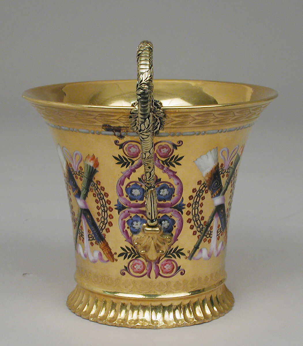 Cup (tasse Jasmin), part of Breakfast Service (déjeuner), Sèvres Manufactory (French, 1740–present), Hard-paste porcelain, silver gilt, French, Sèvres