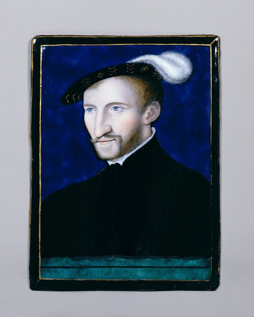 Henri d'Albret (1503–55), King of Navarre, Léonard Limosin (ca. 1505–1575/1577), Enamel, painted on copper and partly gilded, French, Limoges 