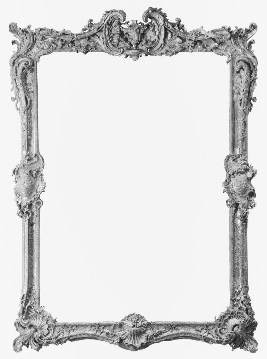 Picture frame (cadre), Design attributed to Juste Aurèle Meissonnier (French, Turin 1695–1750 Paris), Carved and gilded beechwood, French 