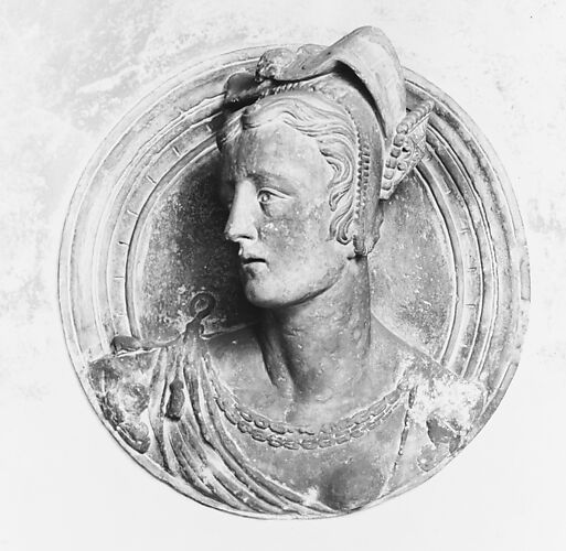 Bust of a lady in contemporary dress