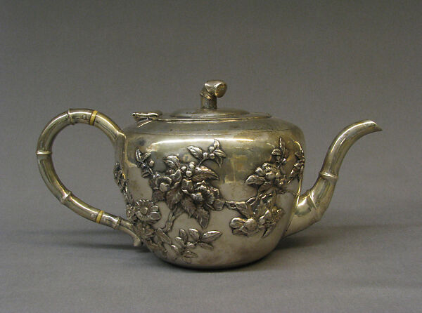 Teapot, Te Chi (Chinese), Silver, Anglo-Chinese (Shanghai) 