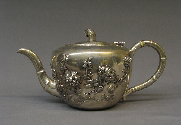 Teapot, Te Chi (Chinese), Silver, Anglo-Chinese (Shanghai)