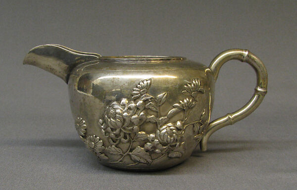 Cream jug, Te Chi (Chinese), Silver, Anglo-Chinese (Shanghai) 