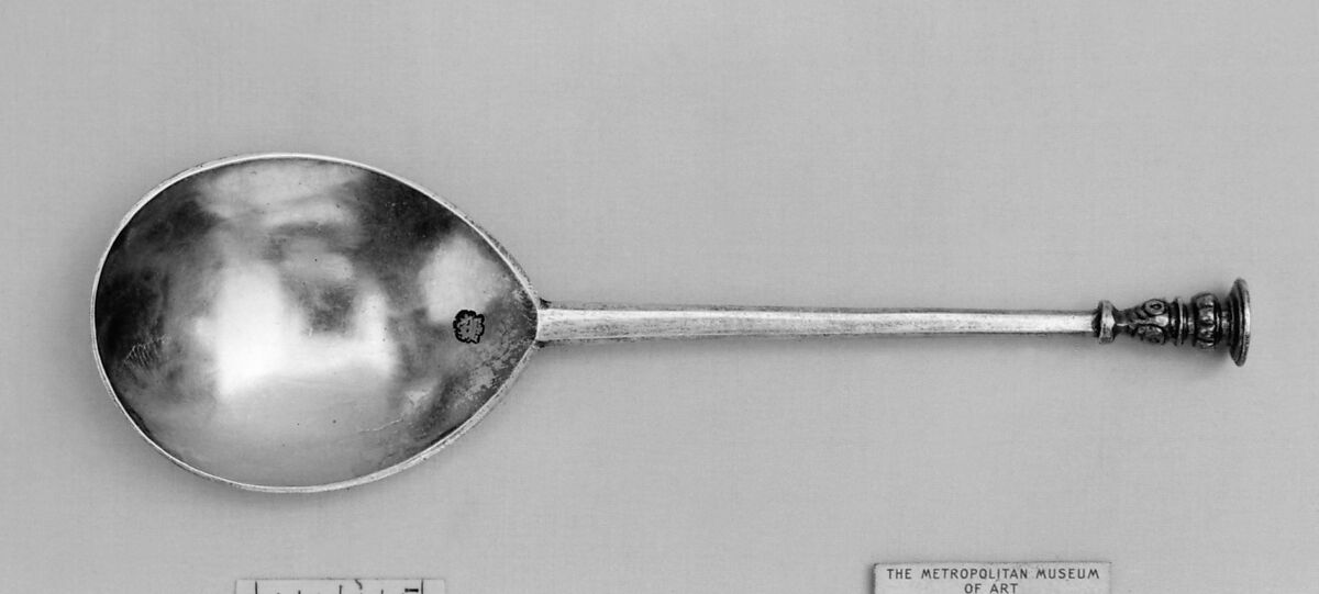 Seal-top spoon, Daniel Cary (active 1604–40), Silver, originally gilt, British, London 