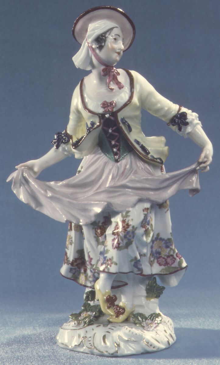 Dancing girl, Meissen Manufactory (German, 1710–present), Hard-paste porcelain, German, Meissen 