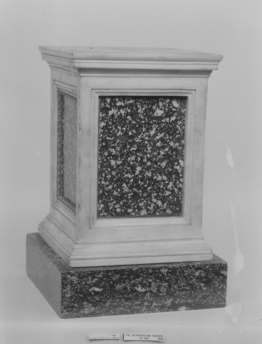 Pedestal, Marble, gilt bronze, French 