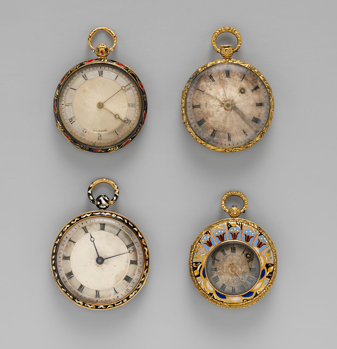 Watch, Watchmaker: Firm of Bautte et Moynier (Swiss, partnership 1826–31), Case: enameled gold; Movement: gilded brass and steel with ruby endstones, Swiss, Geneva