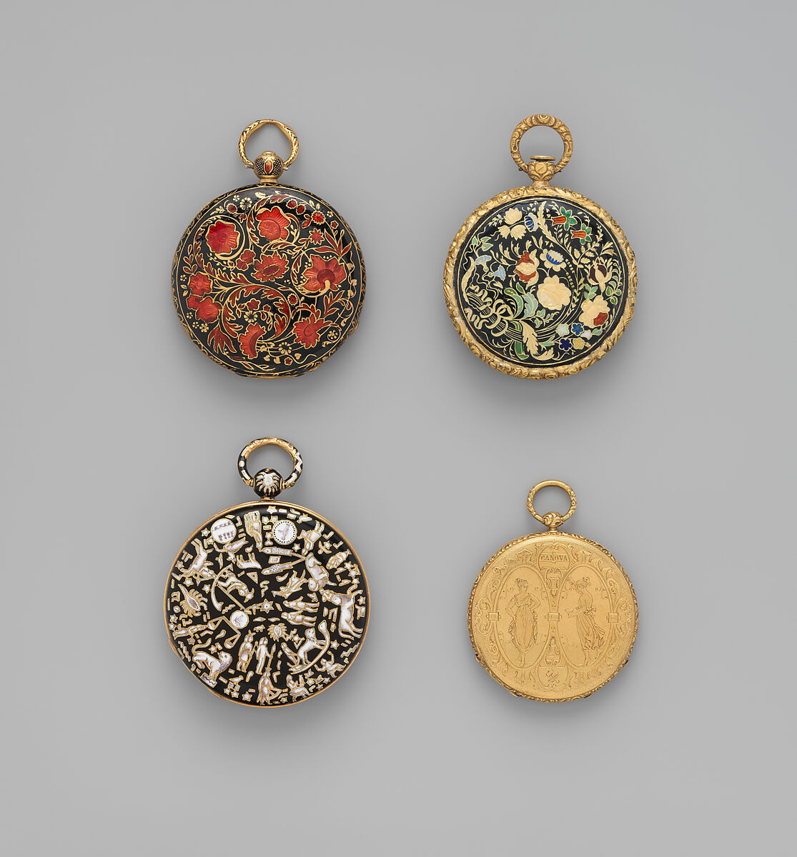 Watch, Watchmaker: Firm of Bautte et Moynier (Swiss, partnership 1826–31), Case: enameled gold; Movement: gilded brass and steel with ruby endstones, Swiss, Geneva