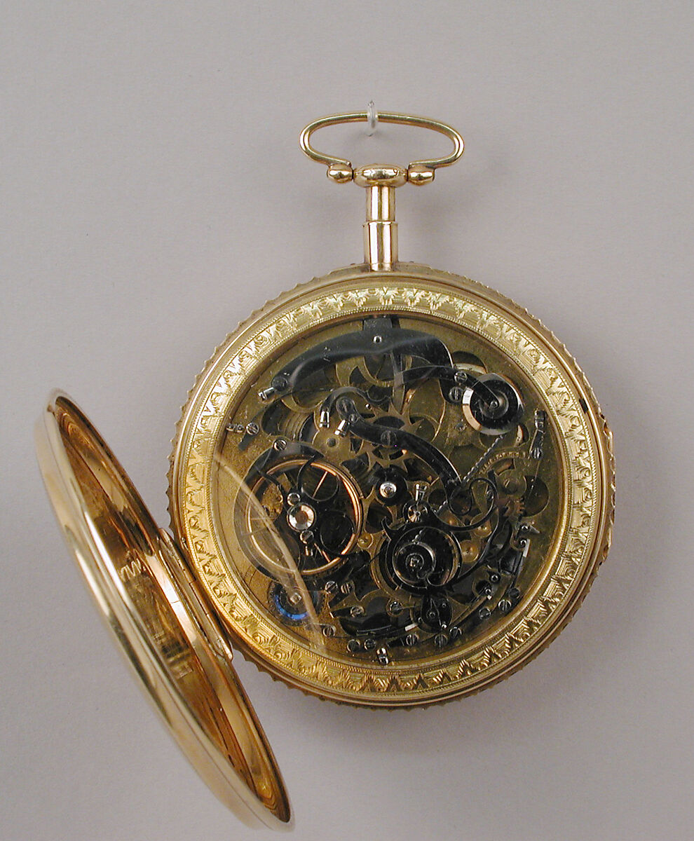 Skeleton watch, Watchmaker: Imitator of Breguet, Gold, glass, Swiss, La Chaux-de-Fonds