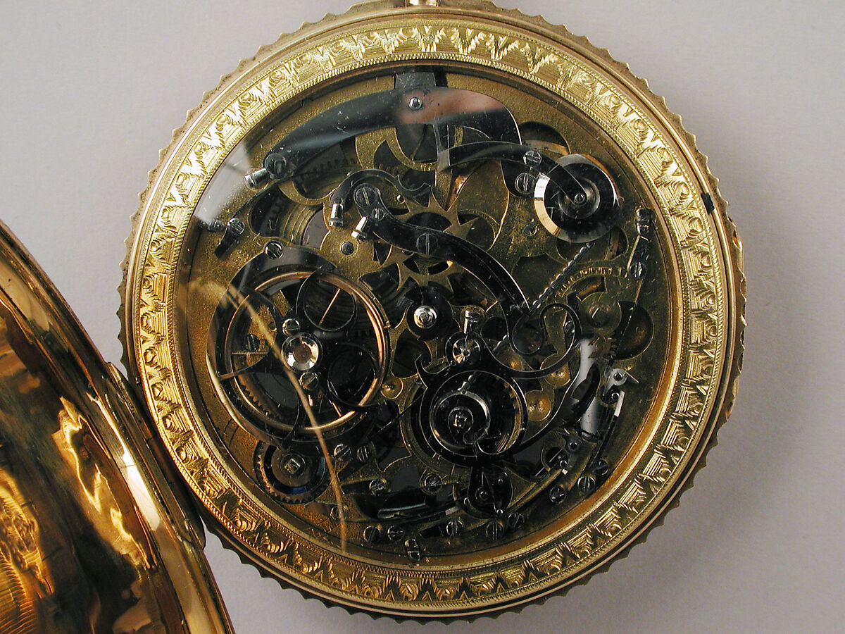 Skeleton watch, Watchmaker: Imitator of Breguet, Gold, glass, Swiss, La Chaux-de-Fonds