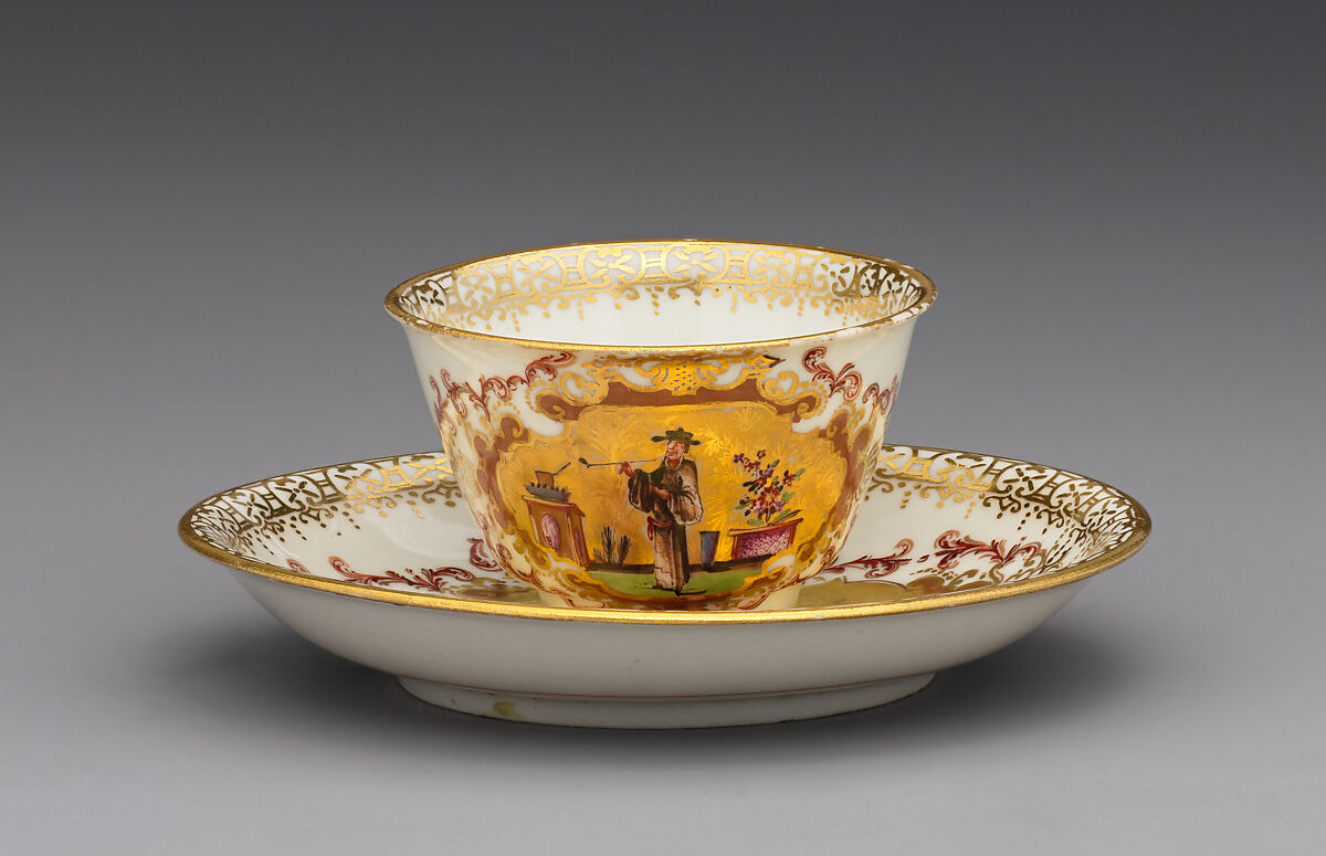 Teabowl (part of a service), Meissen Manufactory (German, 1710–present), Hard-paste porcelain, German, Meissen