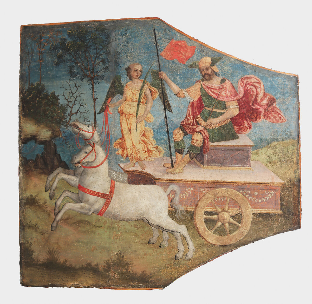 Triumph of Mars, Pinturicchio (Italian, Perugia 1454–1513 Siena), Fresco, transferred to canvas and attached to wood panels, Italian, Umbria 